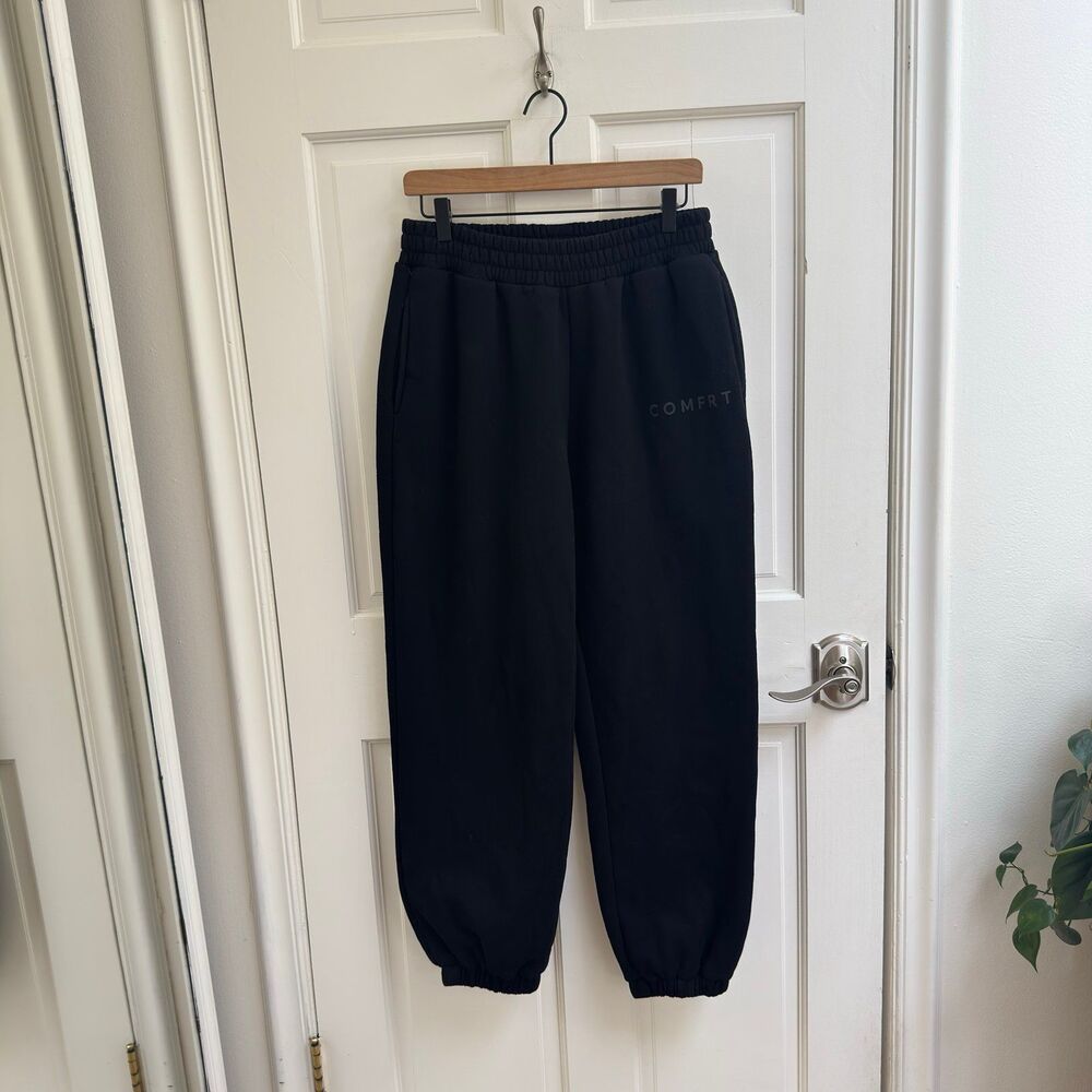 Comfrt Tranquil Jogger Oversized Sweatpants in Obsidian Black Size Large - Picture 5 of 12